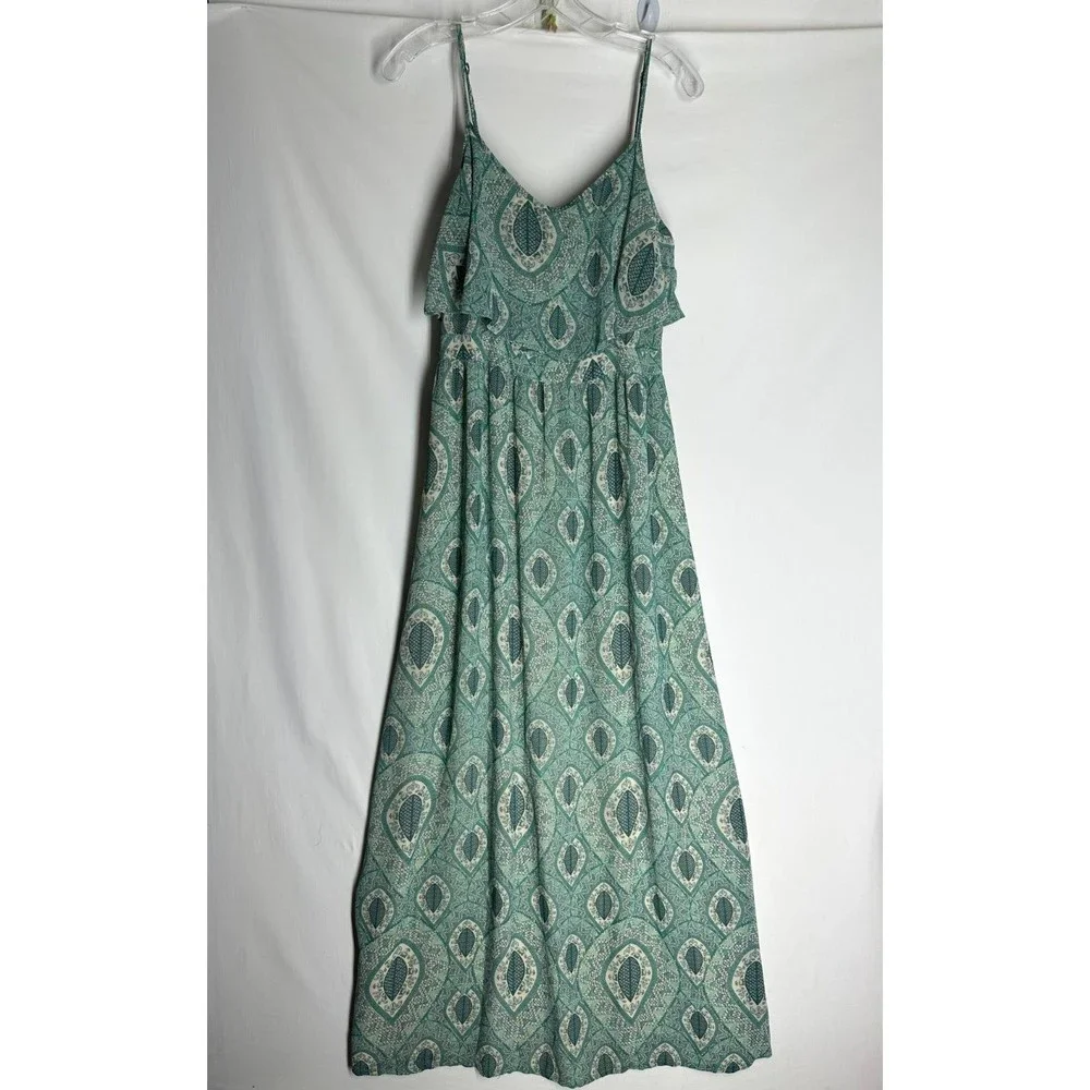 Forever 21 | Dresses | Love 2 Womens A Line Dress Green Geometric Maxi V Neck Spaghetti Strap Boho M | Poshmark Forever 21 | Dresses | Love 2 Womens A Line Dress Green Geometric Maxi V Neck Spaghetti Strap Boho M | Poshmark